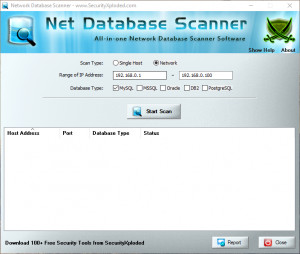 Network Database Scanner - náhled