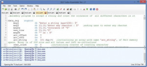GUI Turbo Assembler - náhled