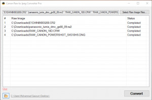 Canon Raw to Jpeg Converter - náhled