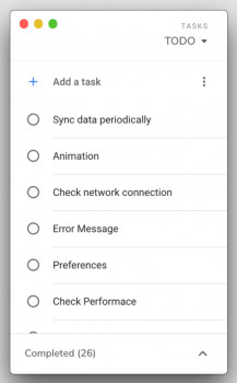 Google Tasks Desktop - náhled