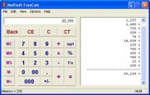 Moffsoft FreeCalc - náhled