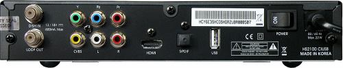 HS2100 CI USB zadní panel