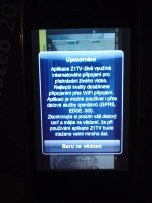 iPhone - Z1 upozornění