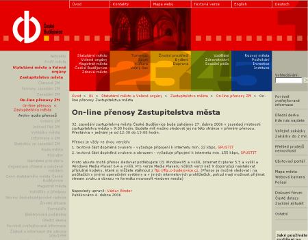 České Budějovice - web