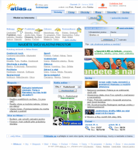Stará homepage Atlasu