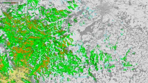 Mapa pokrytí - Hoher Bogen