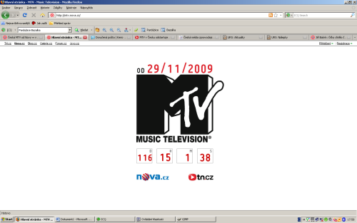 MTV Czech web odpočítávání