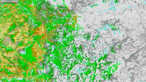 Mapa pokrytí - Ochsenkopf