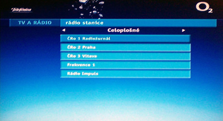 O2 TV rozhlas
