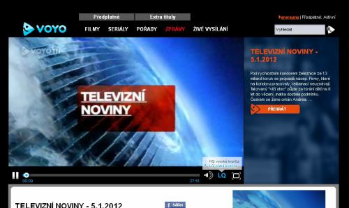 Voyo.cz - LQ a HQ kvalita