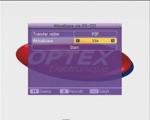 Optex ORT 8944-2T aktualizace
