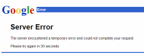 google server error @