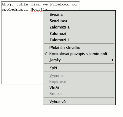 Kontrola pravopisu