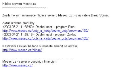 Hlídač - e-mail