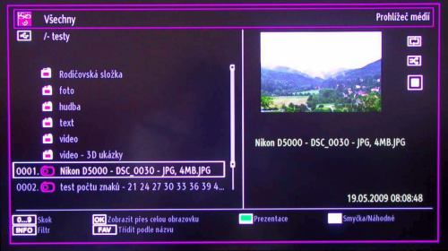 Gogen TVL32915LED - manažer souborů
