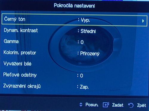 Samsung LCDB550 - menu - barvy - pokročilé