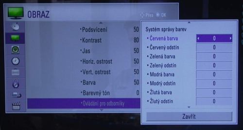 LG M80D menu obraz pokročilý