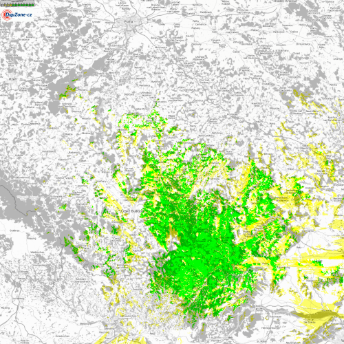 Mapa pokrytí - Weitra