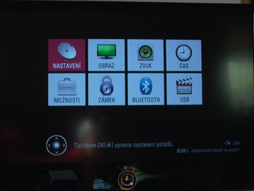 LG 42LH7000 základní menu