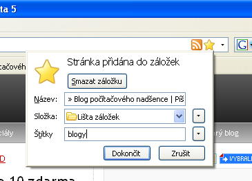 Firefox 3 - Rychlé záložky